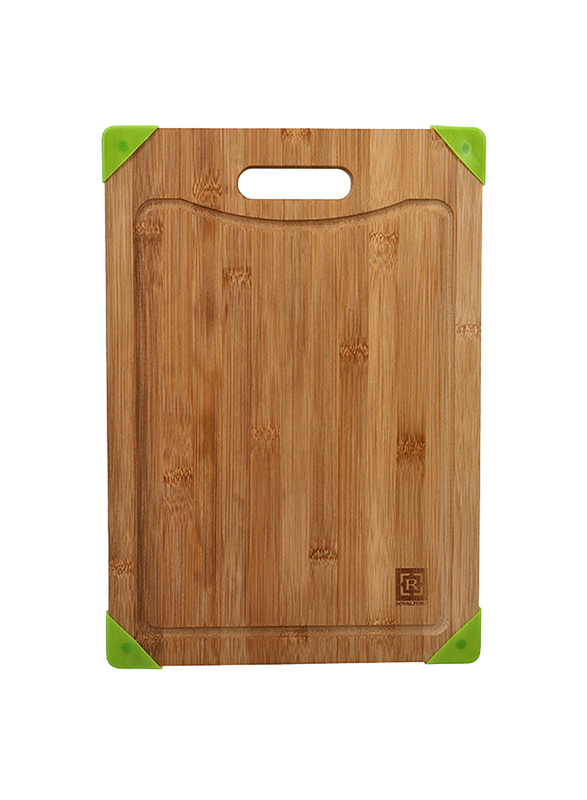 RoyalFord Bamboo Cutting Board, 40x28x1.5cm, Brown/Green