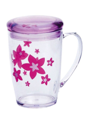 RoyalFord 260ml Prima Water Cup, RF9957PN, Clear/Pink