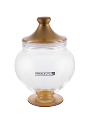 RoyalFord Acrylic Candy Storage Jar, 17 x 24cm, Gold/Clear