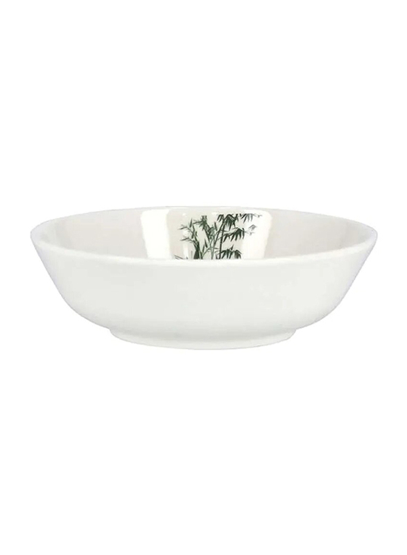 

RoyalFord 6-inch Bamboos Design Round Serving Bowl, White/Green