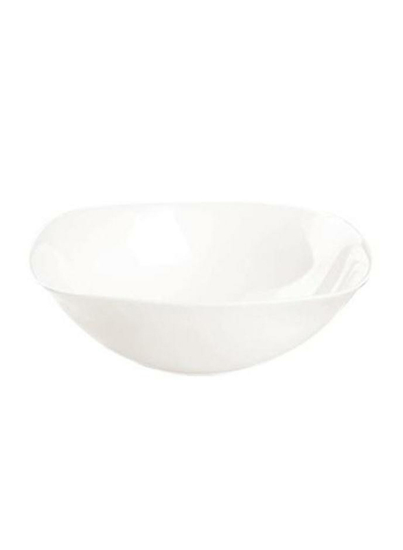 Royalford 6.5-inch Opal Ware Square Serving Bowl, RF7052, White