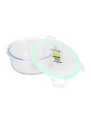 RoyalFord High Borosilicate Glass Food Container, 950ml, Clear/Green