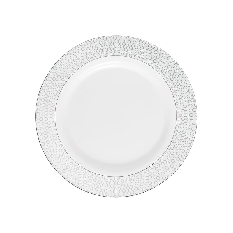 

Royalford 8-inch Opal Ware Round Velvett Collection Stella Quarter Plate, RF11753, White