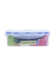 RoyalFord Plastic Air Proof Box Container, 1100ml, Clear/Blue