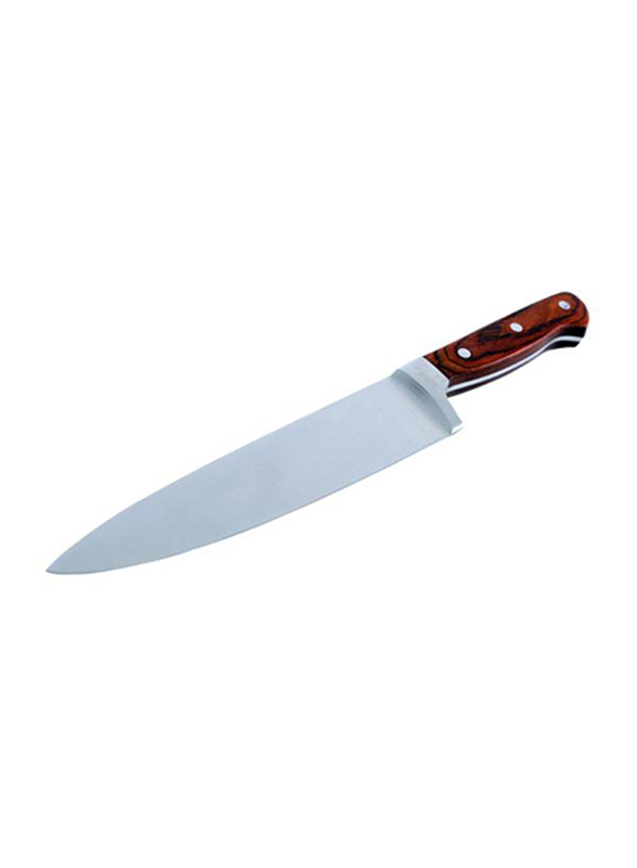 RoyalFord 8-inch Stainless Steel Chef Knife, RF4110, Silver/Brown