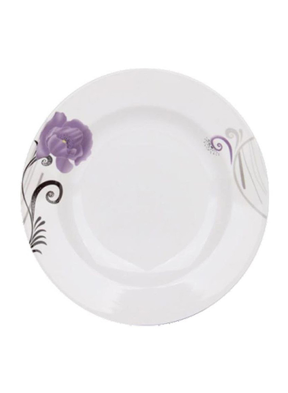 

RoyalFord 10-inch Flower Printed Melamine Deep Plate, RF6728, White