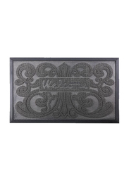 RoyalFord Rectangular Door Mat, 45x75 cm, Grey/Black