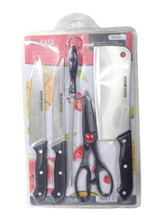 Delcasa 5-Piece Kitchen Knife Set with Cutting Board, DC1670, Multicolor