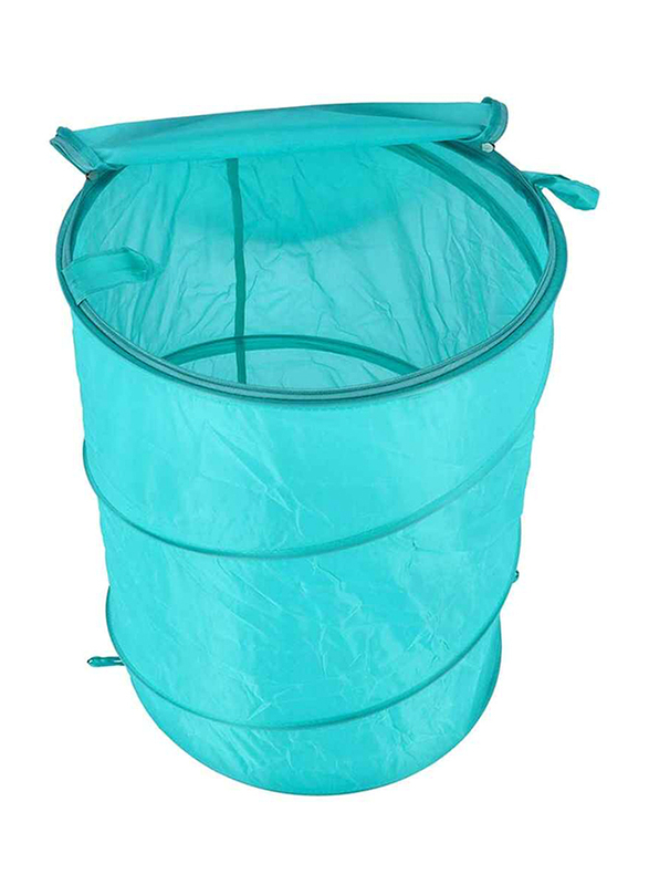 RoyalFord Laundry Hamper with Zip, Blue