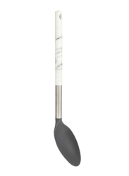 RoyalFord 8cm Marble Designed Nylon Serving Spoon, RF9542, White/Silver/Black
