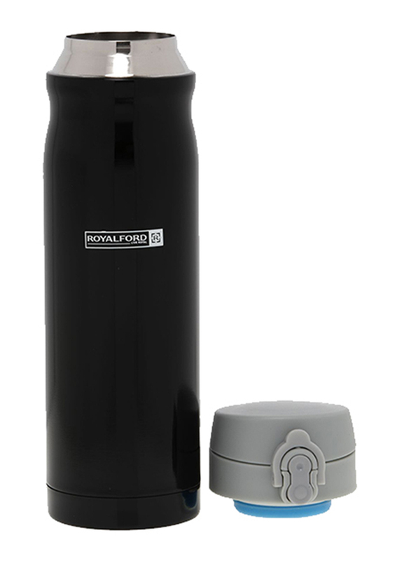 RoyalFord 500ml Double Wall Stainless Steel Vacuum Bottle, RFU9094, Black