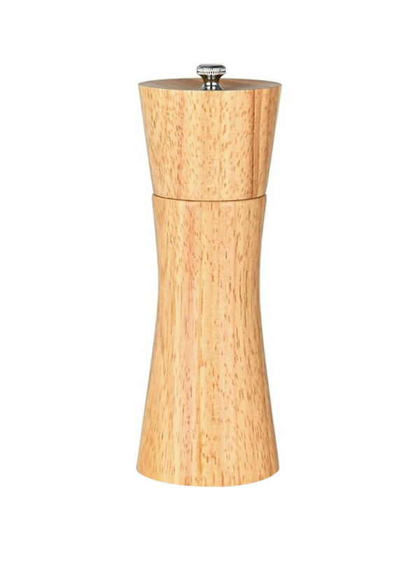 RoyalFord 6-inch Wooden Pepper Mill with Grinder, Brown