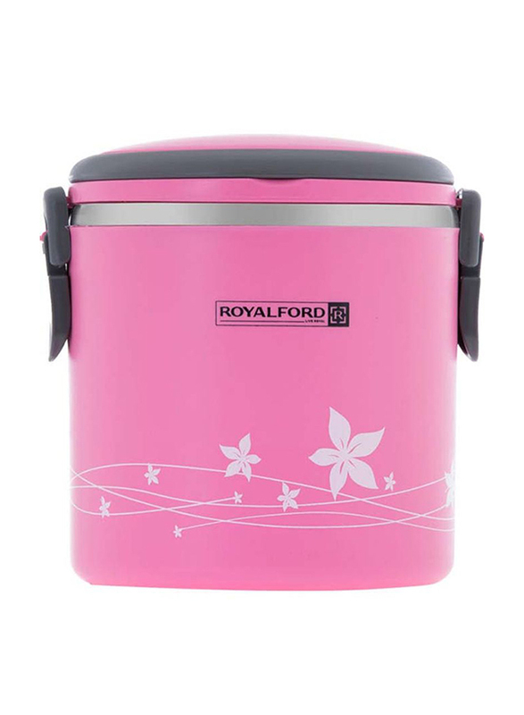 RoyalFord Stainless Steel Lunch Box, 1.8L, Pink
