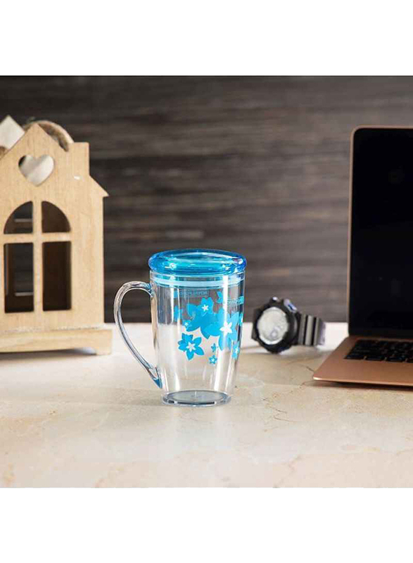 RoyalFord 260ml Prima Water Cup, RF9957BL, Clear/Blue