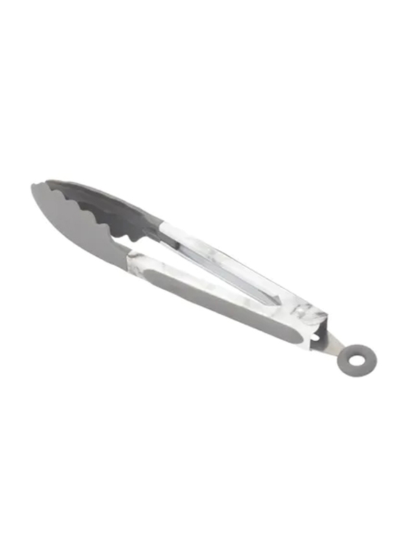 

RoyalFord 8-inch Marble Designed Stainless Steel Food Tong, Silver/Grey