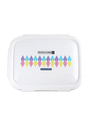 RoyalFord Air Tight Lunch Box, Blue/White