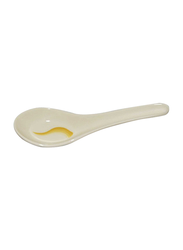 RoyalFord 5.5-inch Melamine Ware Super Rays Soup Spoon, RF8056, Orange/White