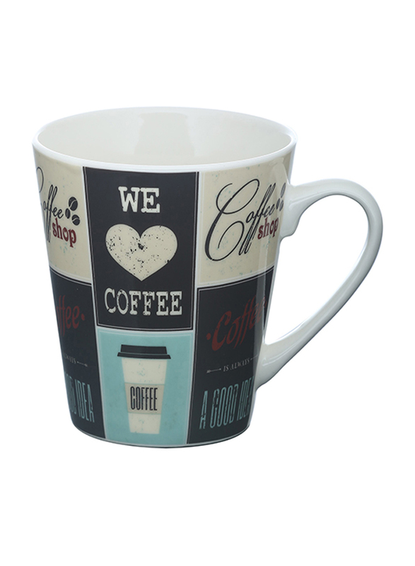 Delcasa 11oz New Bone China V-Shape Coffee Mug, DC1439, Multicolor