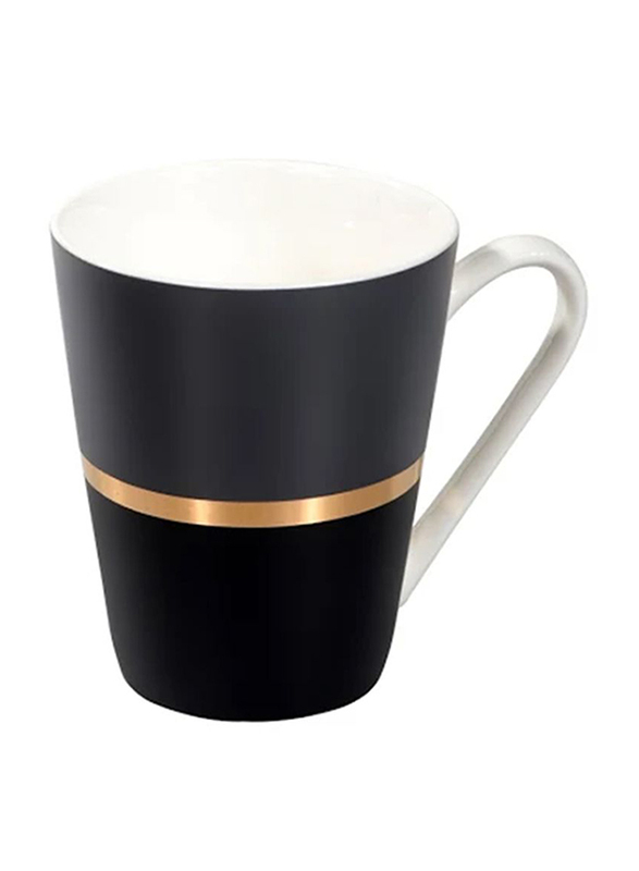 

RoyalFord 11oz New Bone China Mug, RF9370, Black/Gold