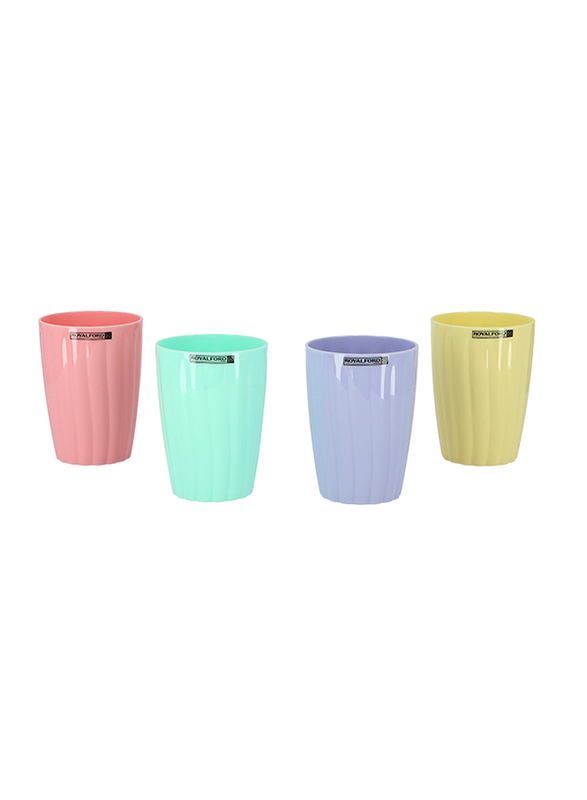 Royalford 350ml 4 Pieces Portable Tumbler, RF9810, Multicolor
