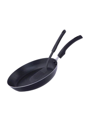 Delcasa 26cm Aluminium Fry Pan with Nylon Turner, DC1474, Black/Silver