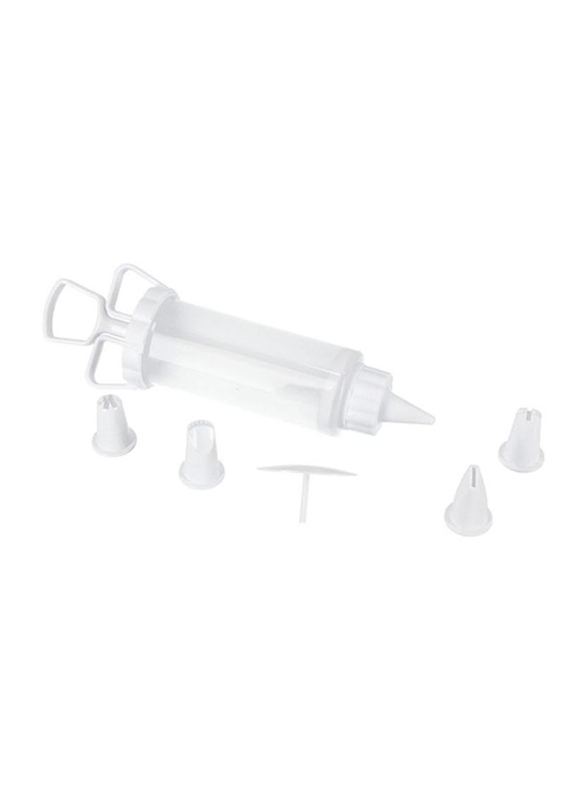 

RoyalFord 6-Piece Icing Syringe with Nozzles, White/Clear