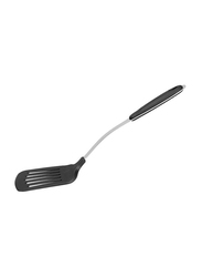 RoyalFord Nylon Slotted Spatula with Steel Handle, Black/Silver