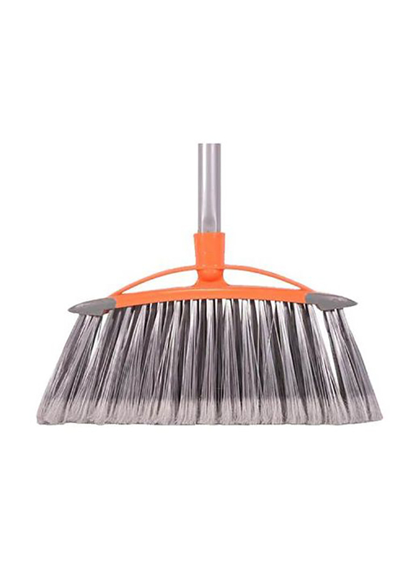 RoyalFord Long Floor Broom with Handle, 135 x 33 x 5cm, Grey/Orange
