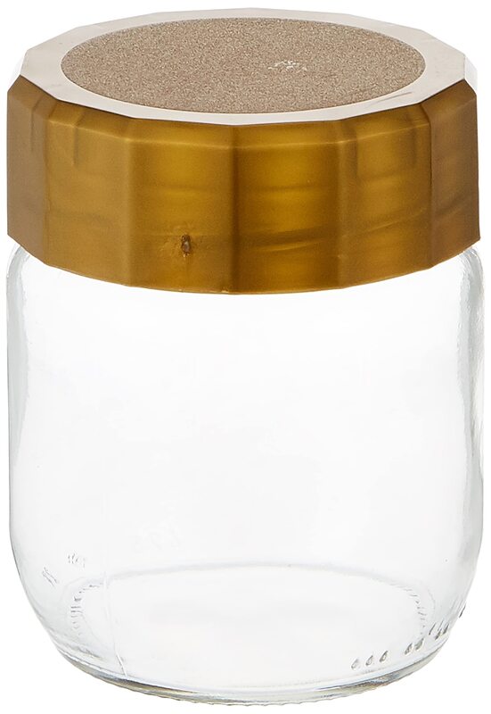 

Royalford Round Air-Tight Glass Jars, 425ml, Brown/Clear