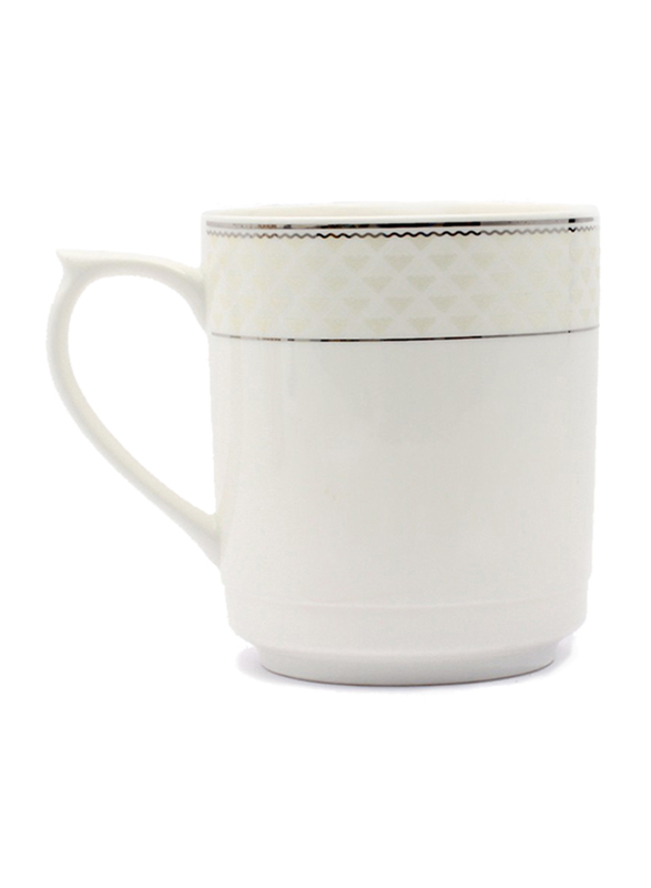 

RoyalFord 11oz Stoneware Bone Wave Mug, RF6692, White