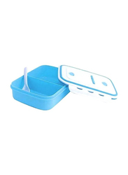 RoyalFord Plastic Air Tight Lunch Box, Blue/White