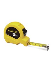 Stanley 5 Meter x 19mm Short Measuring Tape, Black/Yellow
