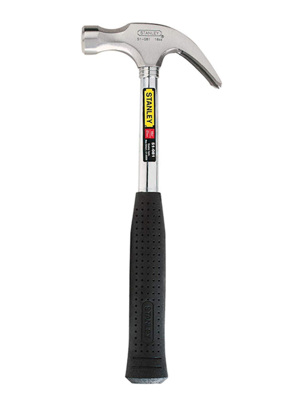 

Stanley 16oz Jacketed Steel Handle Hammer, 51-081, Black/Silver
