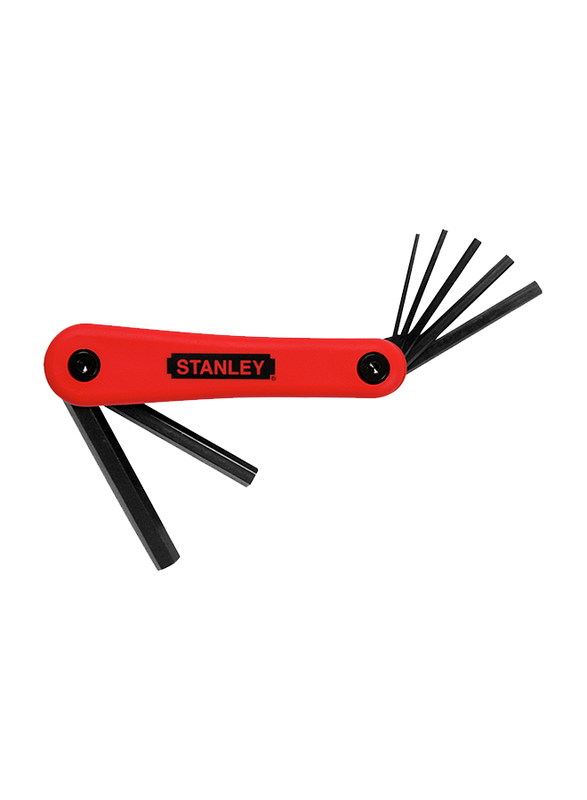 

Stanley 7-Piece Metric Hexagonal Male Hex Key Set, 4-69-262, Red/Black