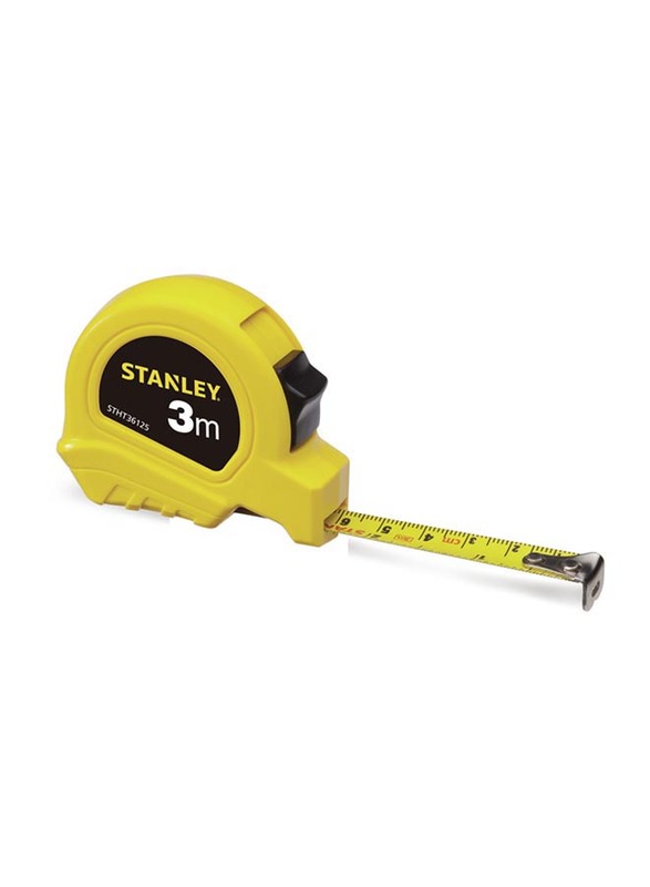 Stanley 3 Meter x 13mm Short Measuring Tape, Black/Yellow