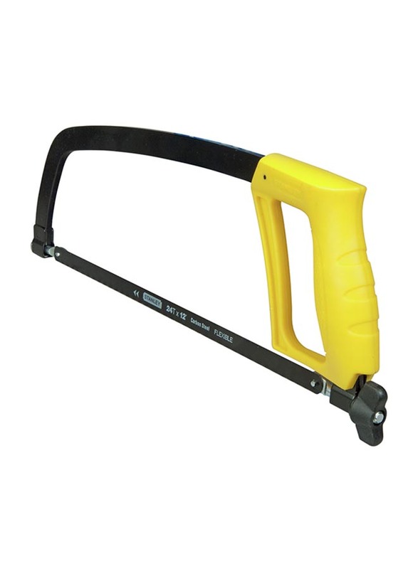 Stanley 12 inch/300mm Fixed Hacksaw, 1-15-122, Yellow/Black