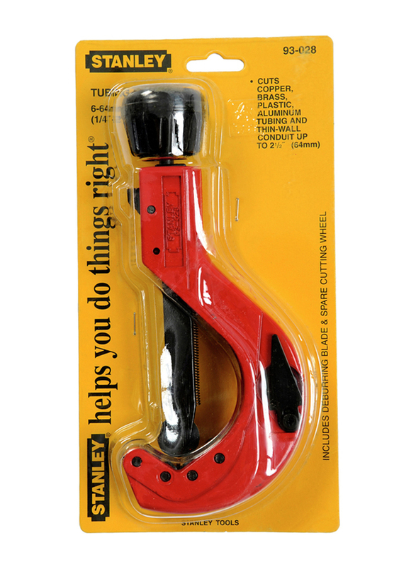 

Stanley 6- 64mm Tubing Cutter, 93-028, Red/Black