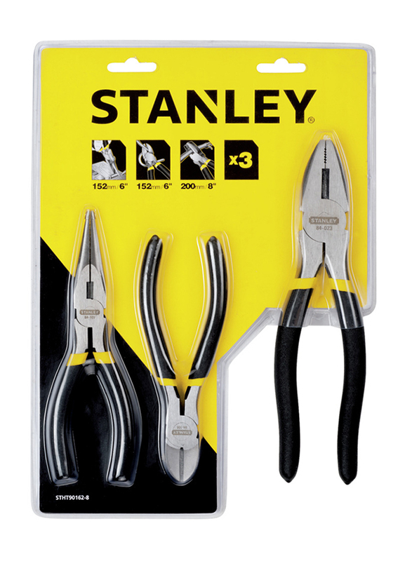 

Stanley 3-Piece Pliers Set, 0-84-114, Black/Silver