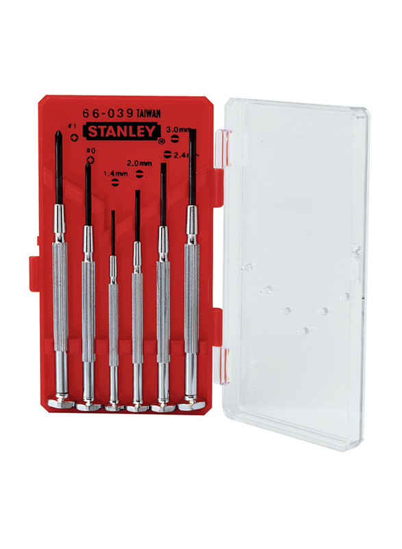 

Stanley 6-Piece Precision Screwdriver Set, STHT66039-8, Silver/Black