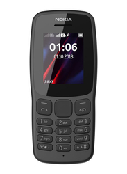 Nokia 106 (2018) 4MB Dark Grey, 4MB RAM, 2G, Dual Sim Normal Phone
