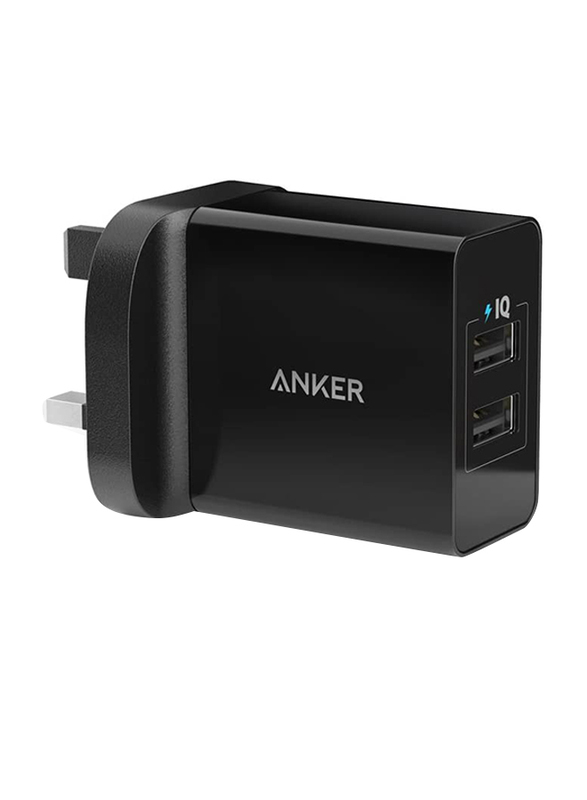 

Anker PowerPort II Wall Charger, 24W, USB Type-A Ports, Black