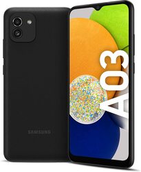 Samsung Galaxy A03 64GB, 4GB RAM LTE Android Smartphone, Black (UAE Version)