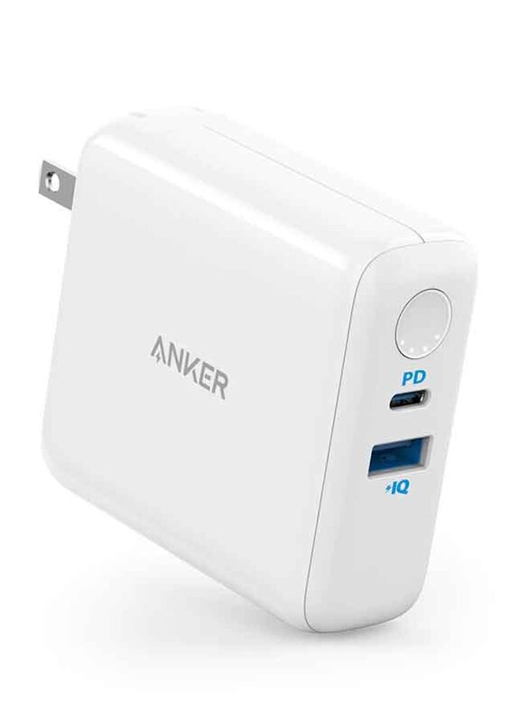 

Anker 5000mAh PowerCore III Fusion 5K Power Bank with Wall Charger, White