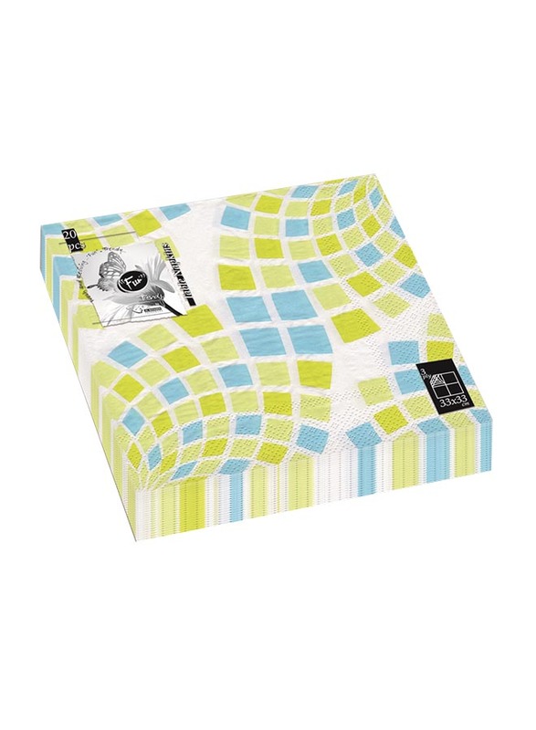 

Fun 3-Ply Trendy Checks Napkin, 33 x 33cm, 20 Pieces