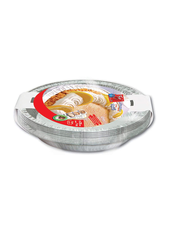 Fun 25cm 10-Piece Indispensable Disposable Aluminium Baking Mold, 788CC, Silver