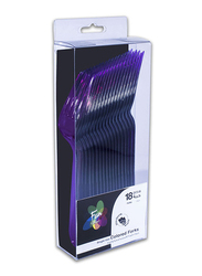 Fun 18-Piece Color Heavy Duty Plastic Fork Set, Plum