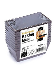 Fun 8cm 10-Piece Festive Rectangular Baking Mold, P4PM80B, 8 x 4 x 4cm, Black