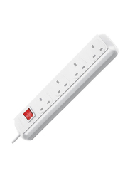 Brennenstuhl 4 Way Eco Line Extension Socket, S-O 1.5-Meter, White