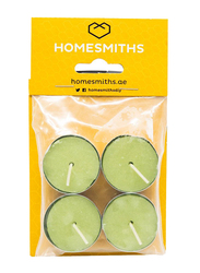 Candle Lite 4-Pieces Everyday Essential Tealight Fresh Melon Indoor/Outdoor Candle, Green
