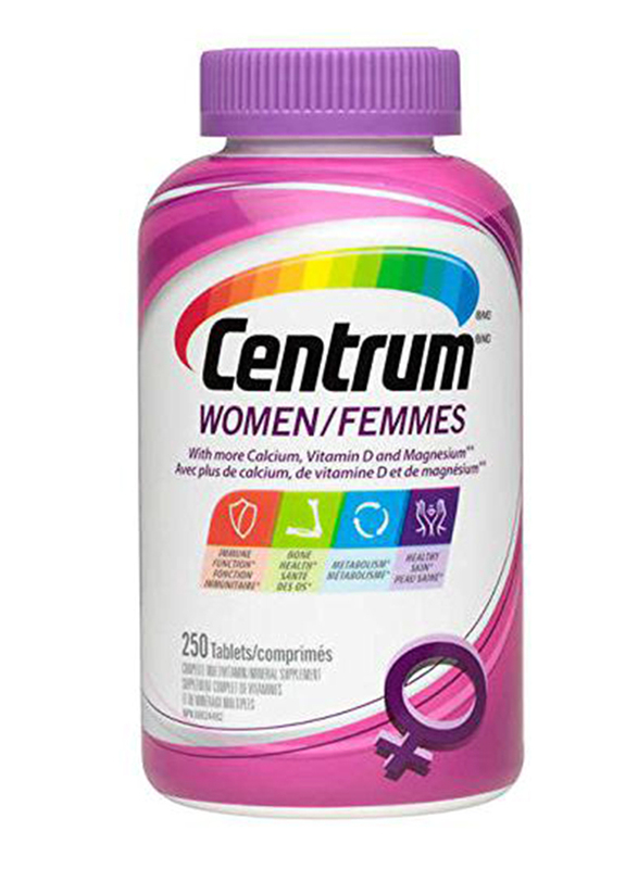 

Centrum Multivitamin with Iron, Vitamins D3, B and Antioxidant Tablet for Women, 250 Tablets